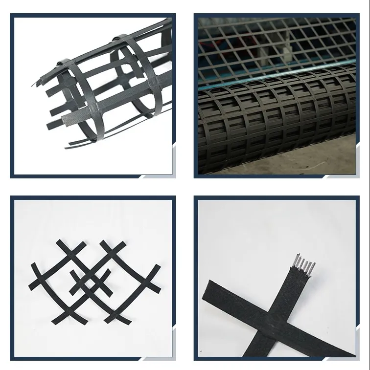 Wysoka wytrzymałość na napięcie Biaxial Welding Steel Plastic Composite Earthwork Geogrid For Soil Stabilization Funkcja antyerozyjna 1