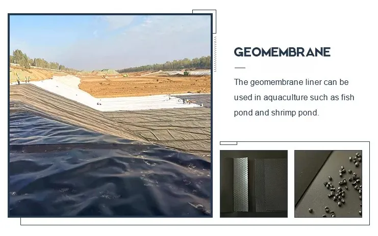 1.0mm 1.5mm 100% materiał dziewiczy ASTM Wodoszczelny Nieprzepuszczalny Gładki teksturowany LDPE LLDPE HDPE Geomembrana Włókna na stawki do wyładunku Włókna do wydobycia 1