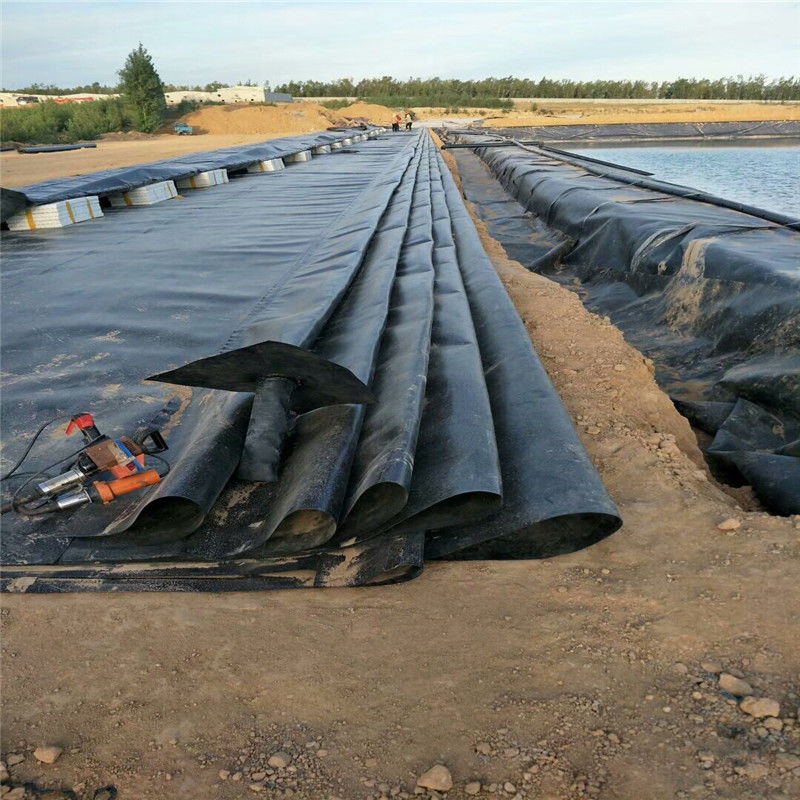 0.3mm/0.5mm/0.75mm/1mm/1.5mm/2mm Czarna membranowa arkusz z tworzyw sztucznych HDPE LDPE LLDPE Virgin Geomembrane Liner for Shrimp Fish F