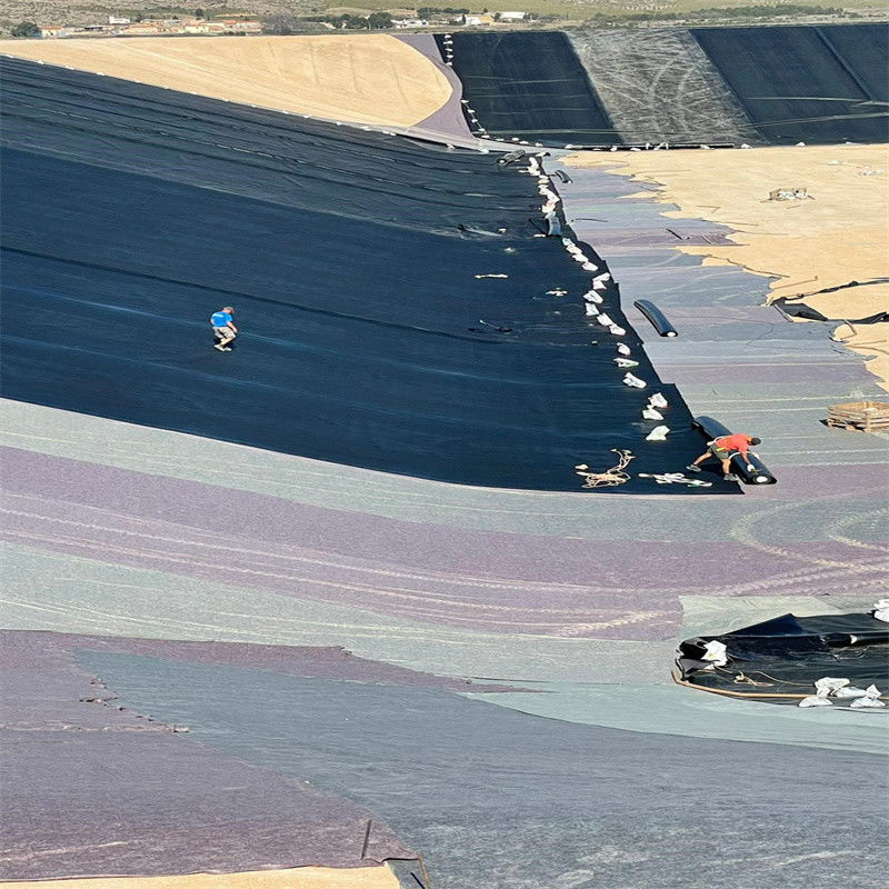 HDPE Geomembrane Waterproofing Liner / Pool Liner / Georid Road Construction Material Landfill Biogas Digester