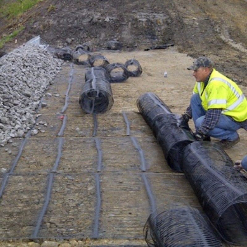 Geo Grid Ground Grid Plastic Uniaxial Polyester Geogrid Uniaxial Gravel Grid Ground dla piwnicy podjazdu