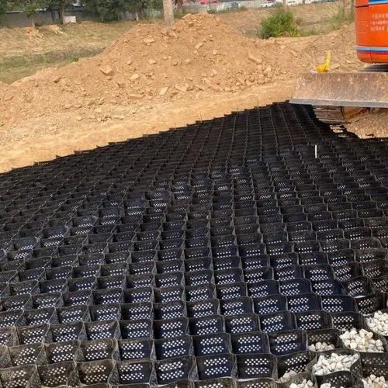 Wysoka miódnica Czarny HDPE Geocell Wzmocnienie podjazd dla dróg Żwir Stabilizator siatki ściany oporowej