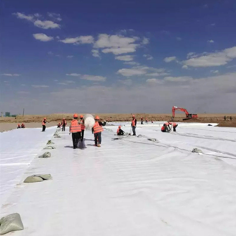 PET Polyester Długie włókna nienasycane igłą Perforated Polyester Geotextile Nienasycony geotextile do pokrycia dróg