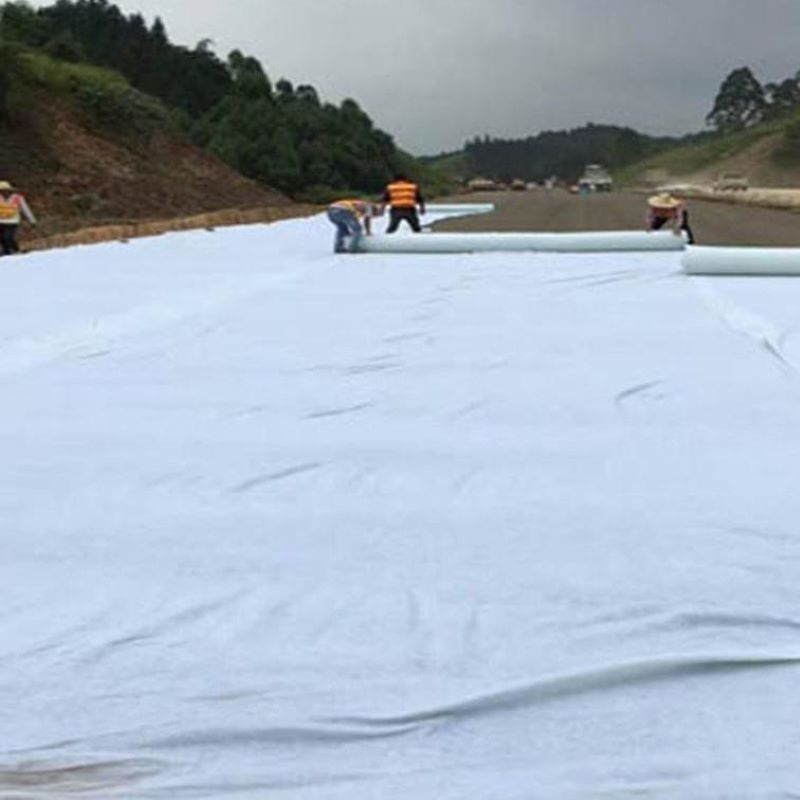 Biały Czarny Nietknięte igły Perforated Geotextile PET PP dla dróg, autostrad i kolei