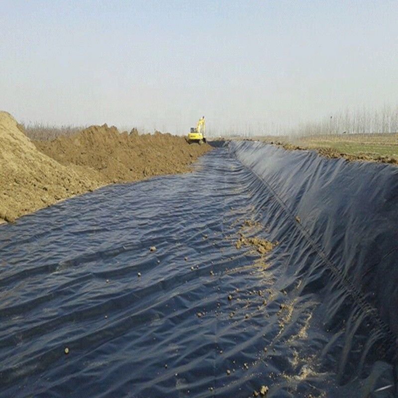 Geomembrany HDPE o wysokiej gęstości, czarne, odporne na promieniowanie UV, wykładziny z polietylenu, folia do oczek wodnych, do uszczelniania składowisk, grubość 1,5 mm