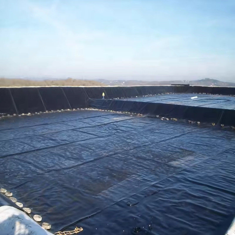 Geomembrana HDPE o wysokiej wytrzymałości z długą żywotnością do instalacji oczyszczania ścieków, projektów bioenergetycznych i przemysłowych zbiorników zbiorników wody