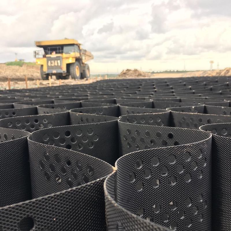 HDPE Plastic Geocell Paved Grid Black HDPE Geocell for Soft Basement Reinforcement Low Cost Gravel Stabilizer Geocell w budowie dróg