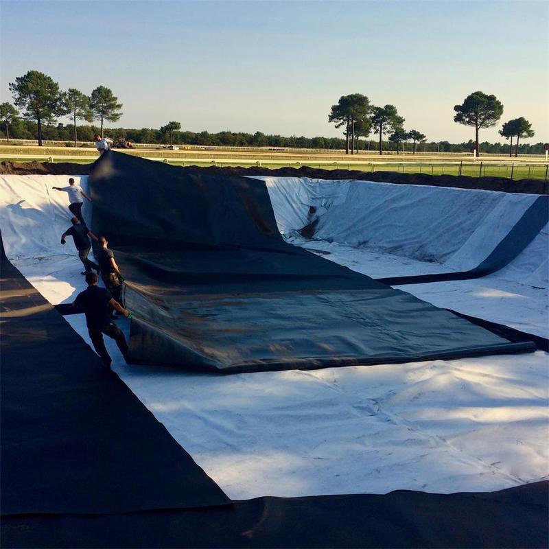 Styl przemysłowy 1mm Geomembrane Liner na staw HDPE Plastic Liner Geomembrane Liner na staw dla ryb Made PVC LDPE LLDPE PP Materiały do składowania odpadów