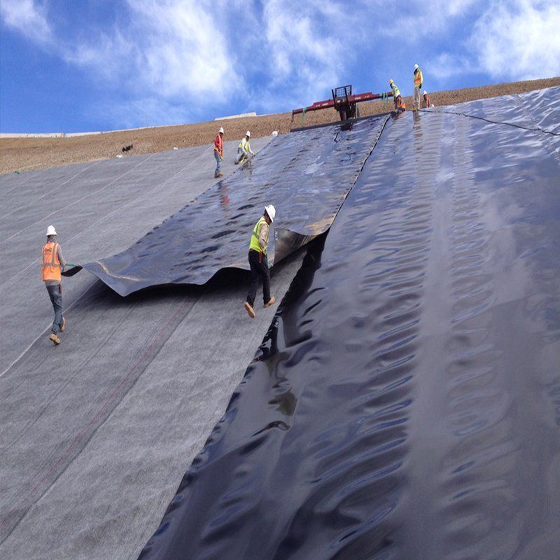 Wytrzymałe HDPE Czarny Geomembrane Łódź Liner 0,5 mm ≈ 2 mm dla okrągłych zbiorników rybnych, zbiorników wody w akwakultury i aplikacji wodoodpornych zapór