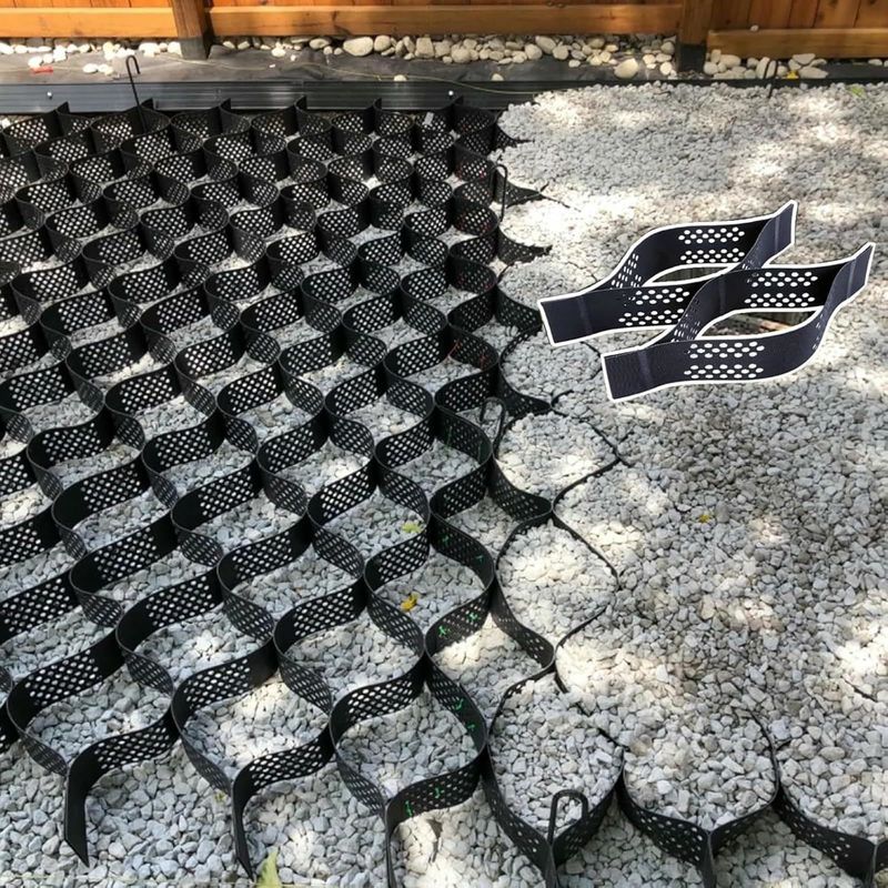 HDPE Plastikowa Geokomórka Utwardzona Siatką HDPE Geokomórka do Wzmacniania Miękkiego Podłoża Niskokosztowa Geokomórka Stabilizująca Żwir w Budownictwie Drogowym