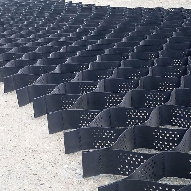 Teksturowana i perforowana sieć żwiru z geocellów z tworzyw sztucznych HDPE do stabilizacji podjazdu, wzmocnienia podstawy drogi, ochrony parkingu i zbocza
