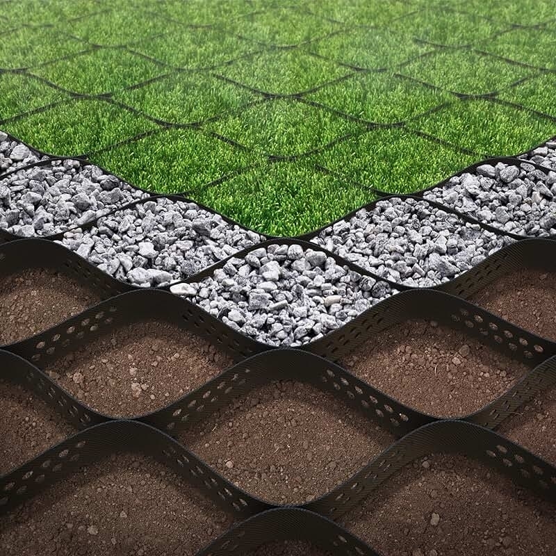 Trwałe geokomórki HDPE Gładka powierzchnia geokomórki HDPE do podjazdów Kontrola erozji dla zboczy Wsparcie murów oporowych