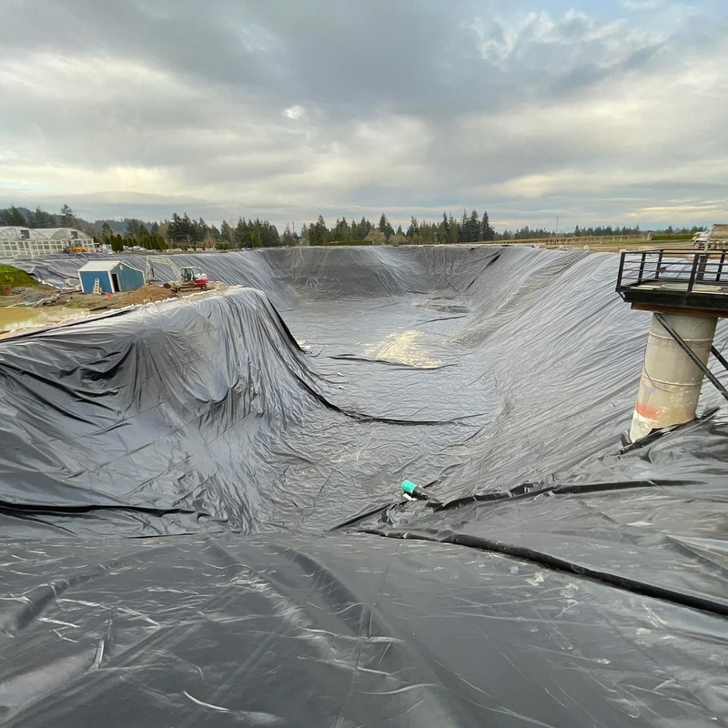 Wyroby rybne z polietylenu na zewnątrz Geomembrana Liner do stawu HDPE Liner do zamknięcia Duży Liner do stawu wodoodporny Geomembrana Liner do stawu