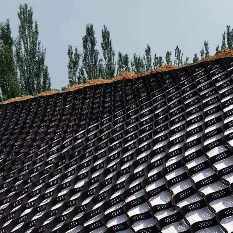 Plastikowa geokrata drogowa ASTM Standard, żwirowa, o strukturze plastra miodu, HDPE, do wzmocnienia muru oporowego, ochrony zbocza, podjazdu, kontroli erozji