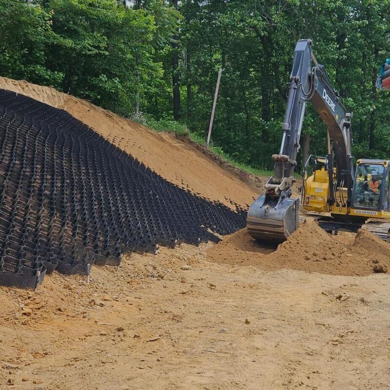 HDPE Geocell Plastic Driveway Gravel HDPE Geocell Soil Control in Road for Road For Reinforcement Protection Slope Control Erosion Gravel Highway (HDPE Geocell) - Kontrola gleby na drogach dla wzmocnienia dróg Ochrona zbocza
