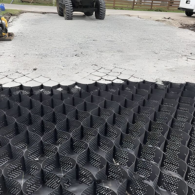 HDPE Geocell Plastic Driveway Gravel HDPE Geocell Soil Control in Road for Road For Reinforcement Protection Slope Control Erosion Gravel Highway (HDPE Geocell) - Kontrola gleby na drogach dla wzmocnienia dróg Ochrona zbocza
